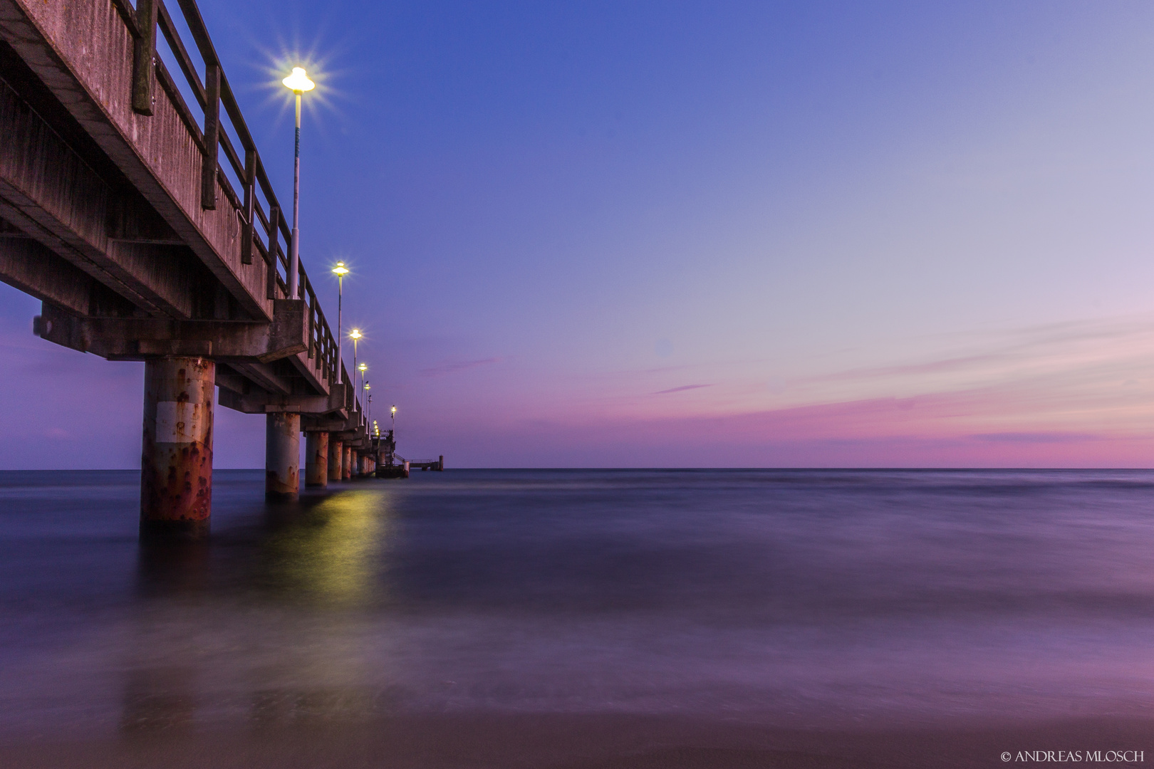 morgens an der Seebrücke in Zinnowitz