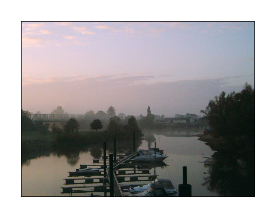 Morgens an der Weser bei Achim