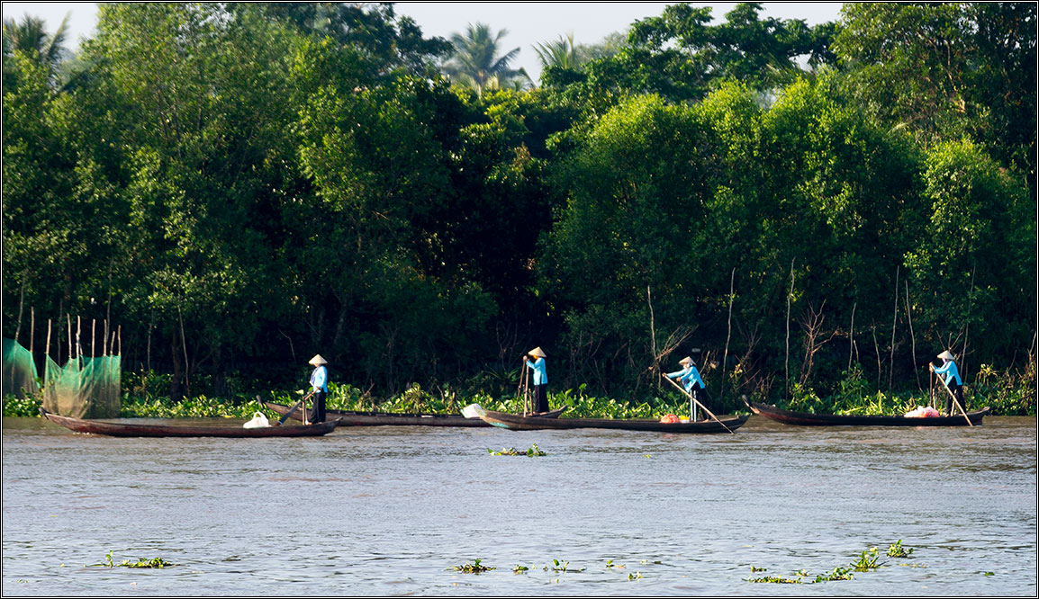 Morgens auf dem Mekong