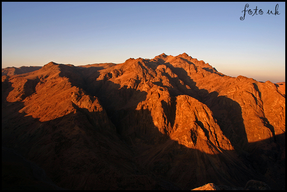 ...morgens auf dem Mosesberg -Dschebel Mussa