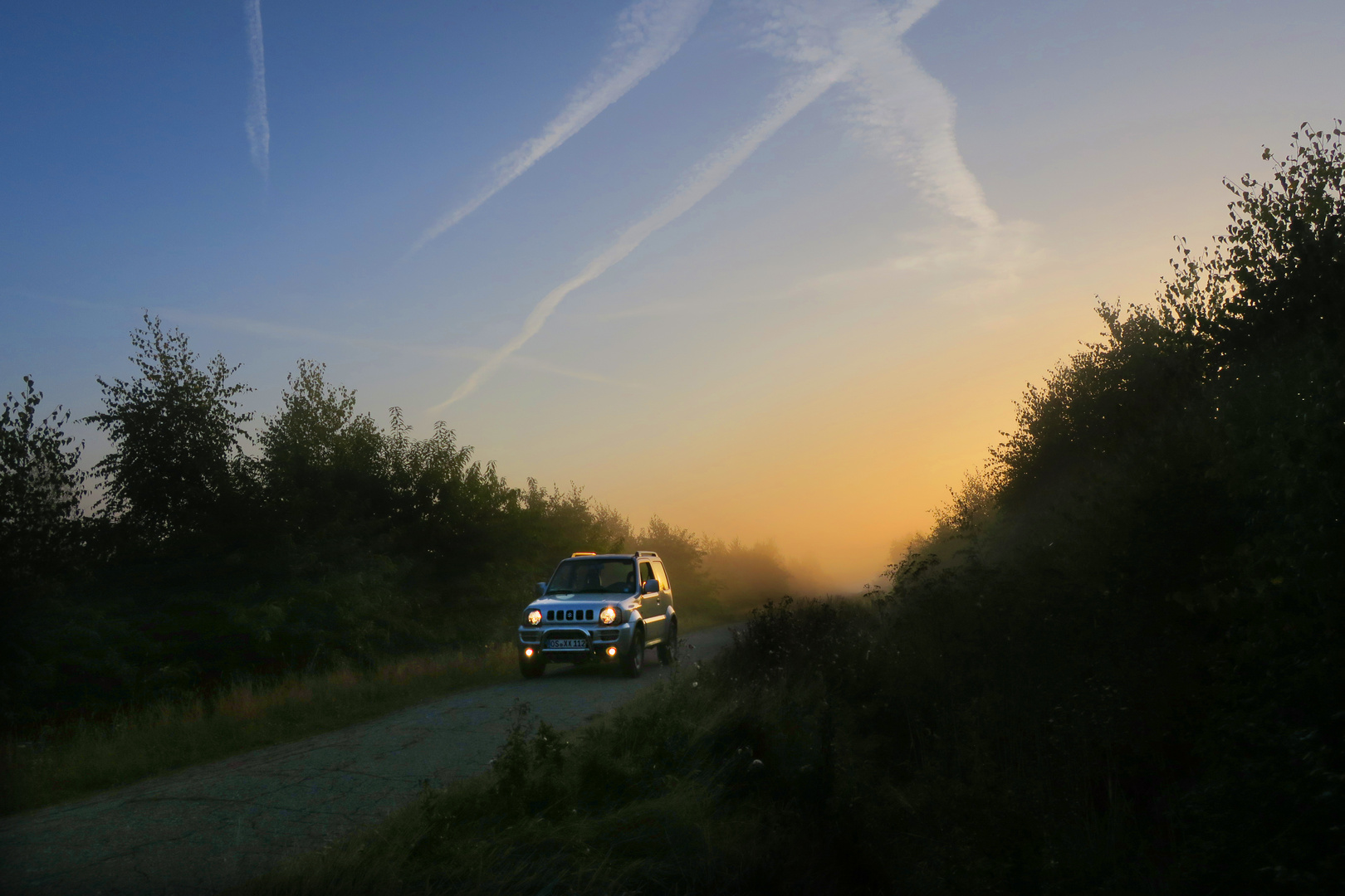 Morgens auf dem Weg......