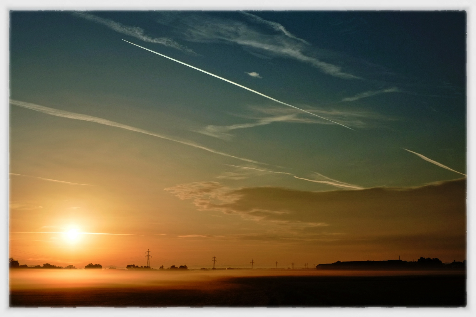 Morgens auf dem Weg zur Arbeit