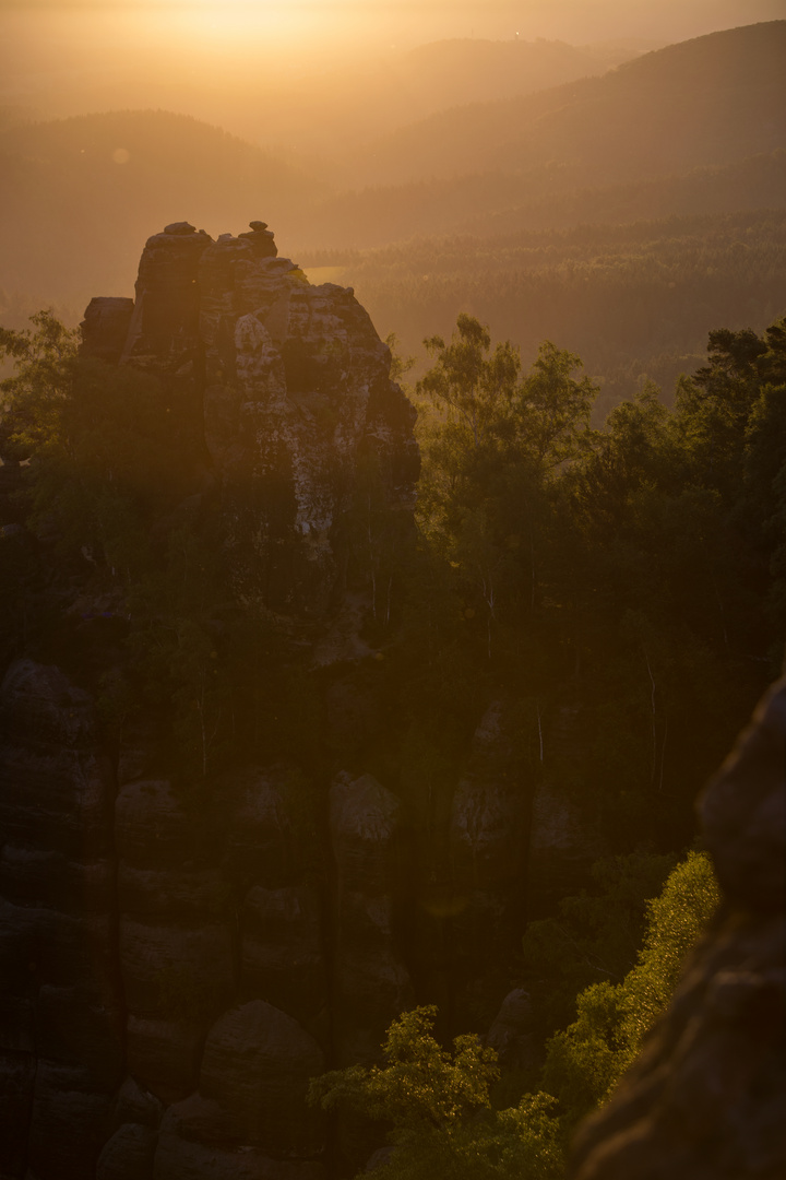 morgens auf den Schrammsteinen (2)