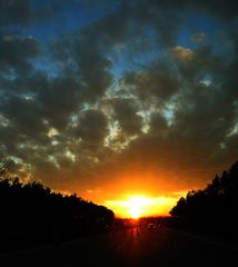 Morgens auf der A2