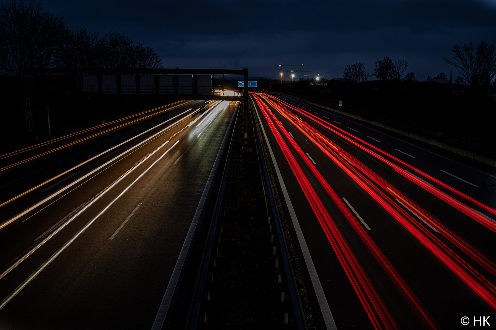 Morgens auf der A8