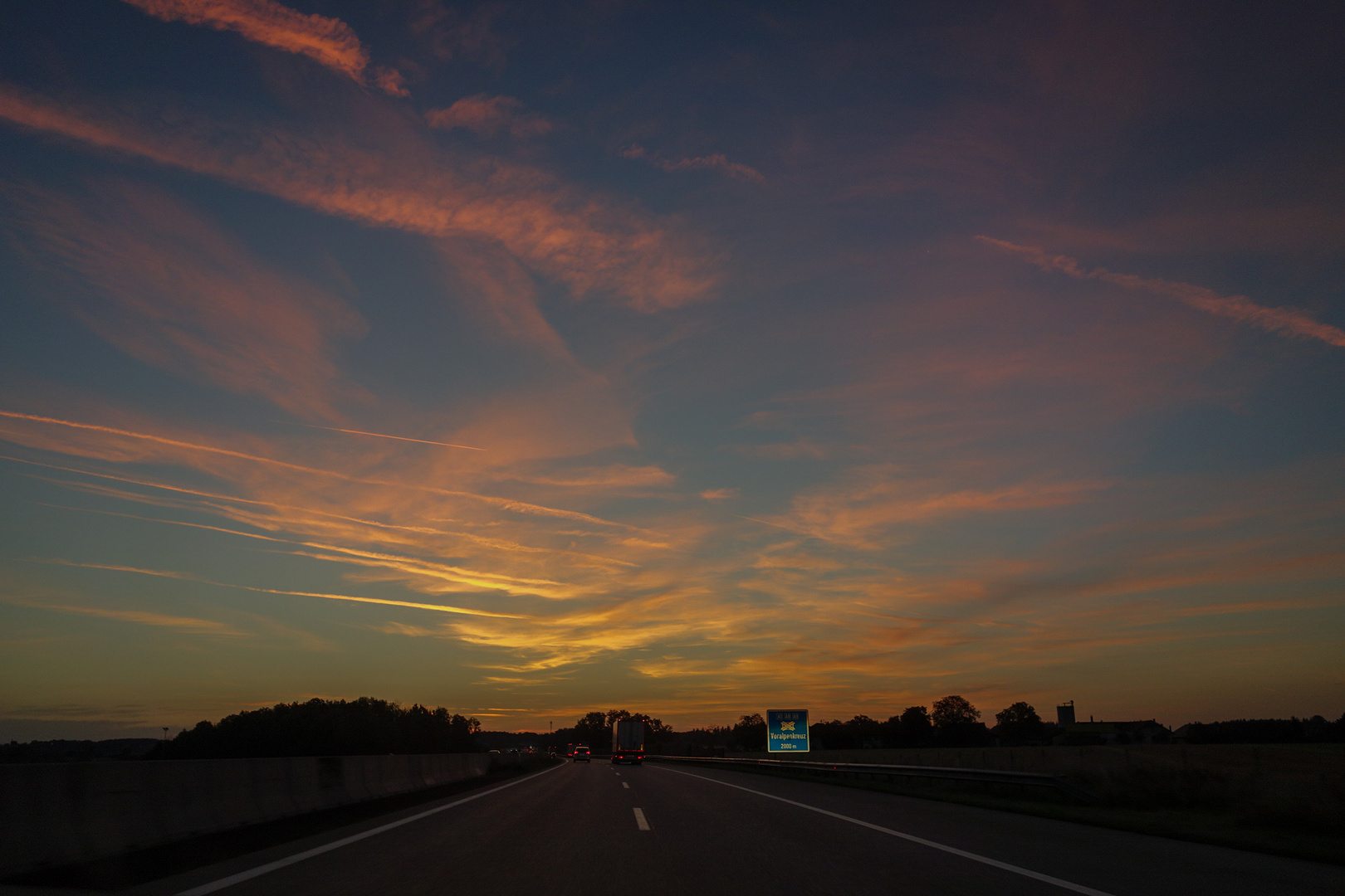 Morgens auf der Autobahn