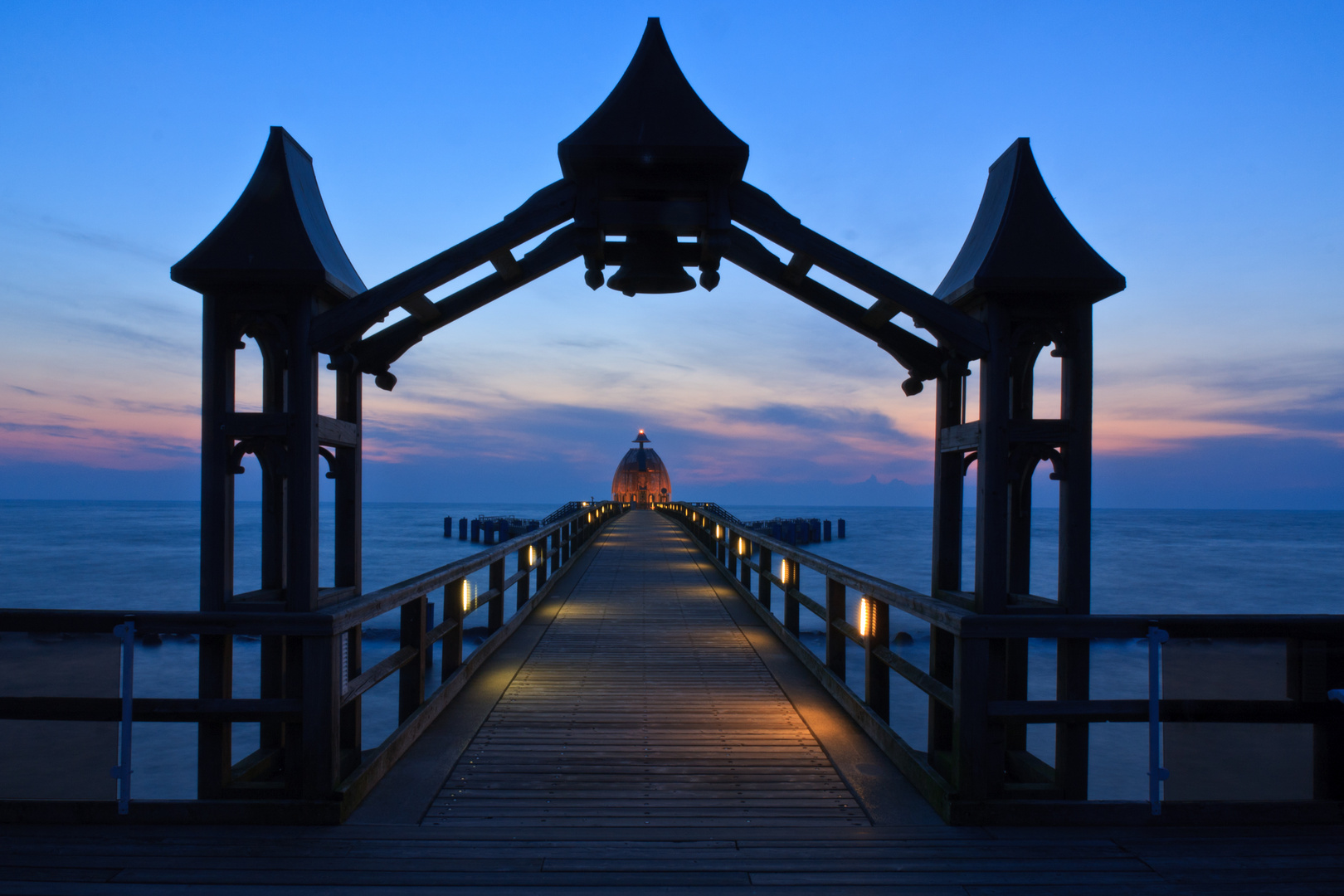 Morgens auf der Seebrücke in Sellin