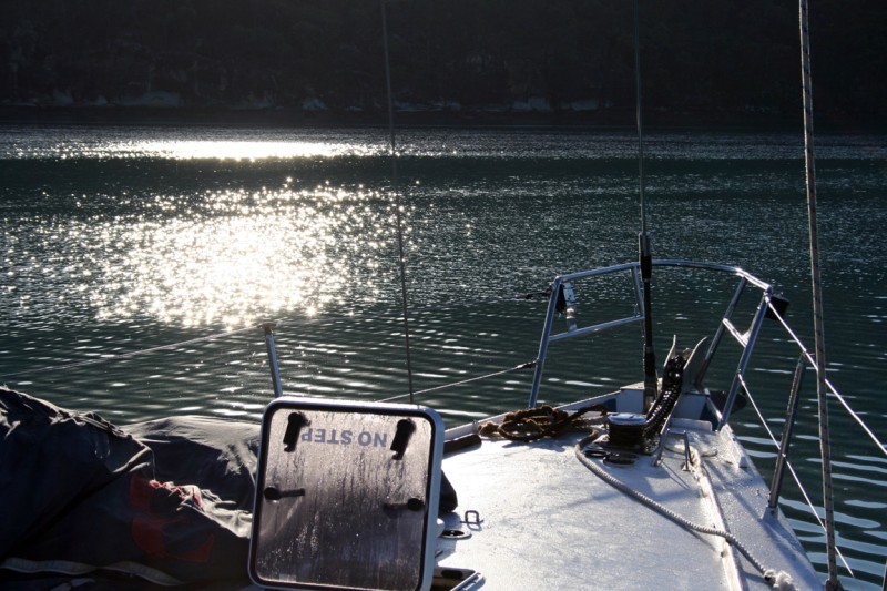 morgens auf der Segelyacht