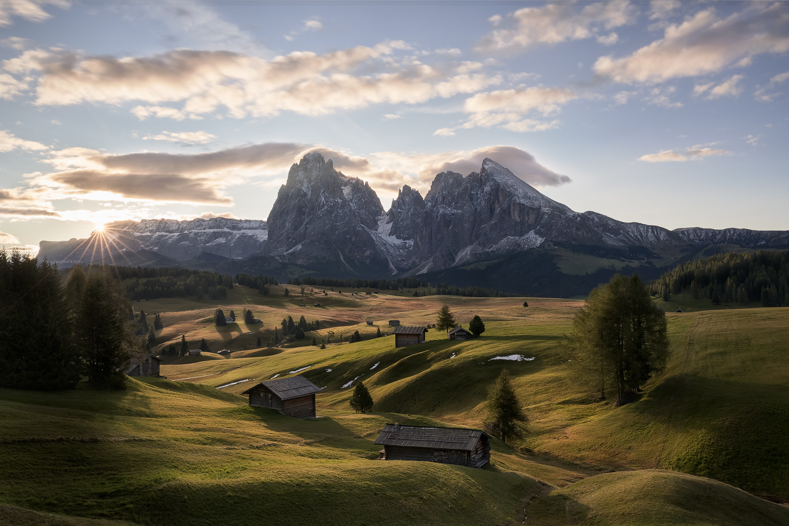 Morgens auf der Seiser Alm