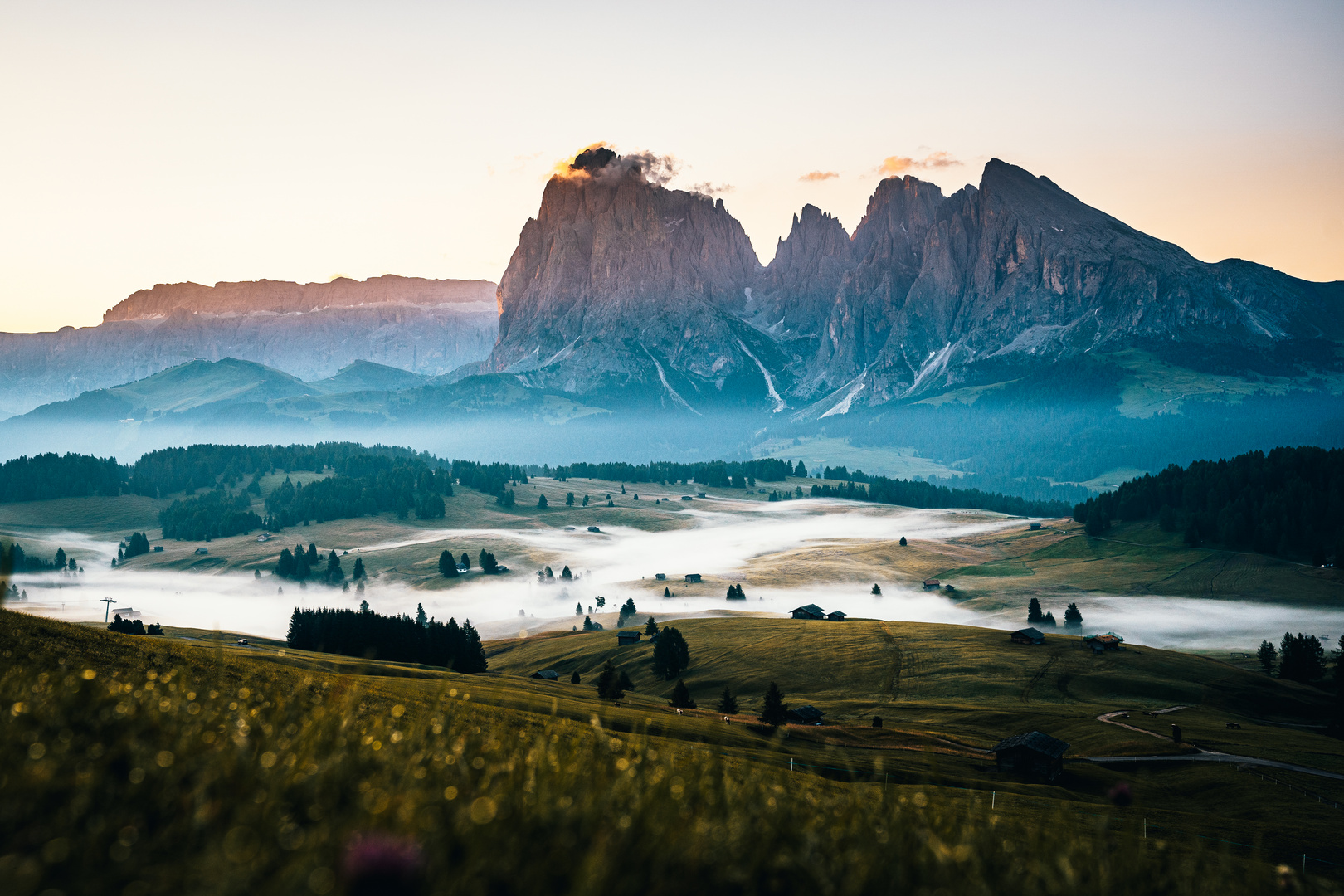 Morgens auf der Seiser Alm