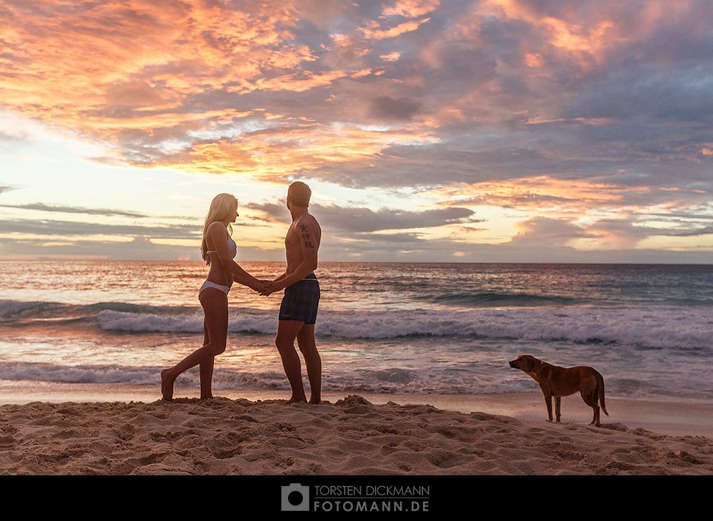 Morgens auf La Digue