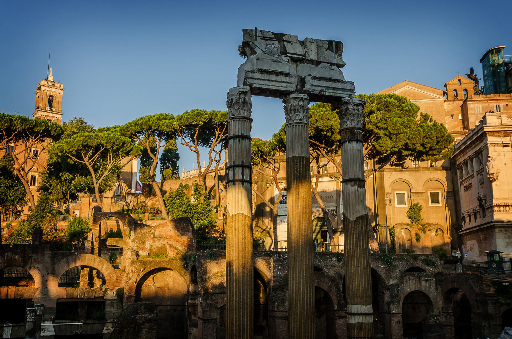 Morgens beim Forum Romanum