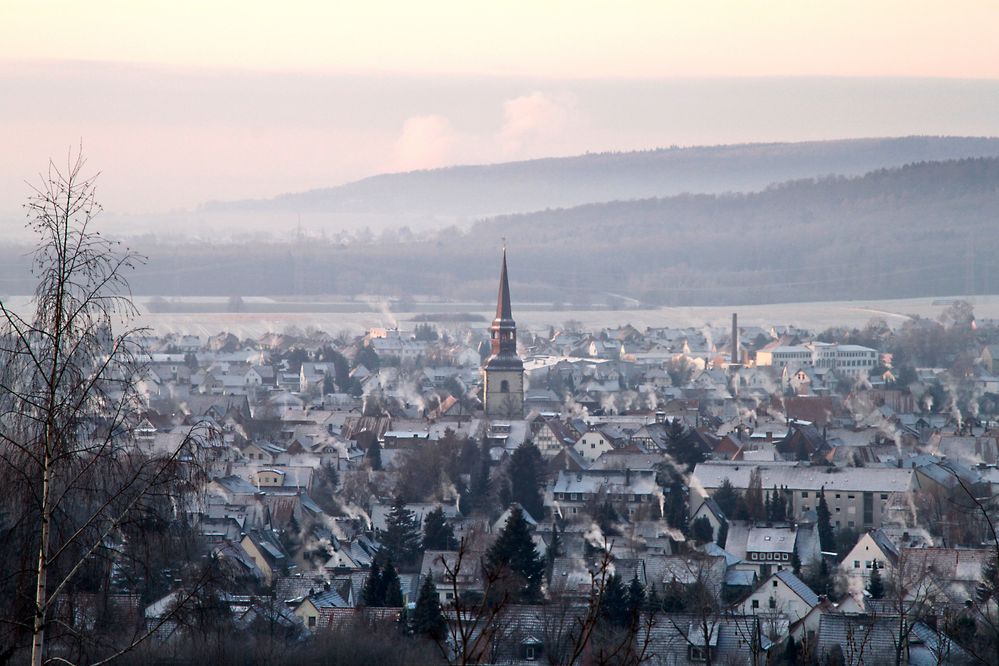 Morgens Blick auf Bad Münder