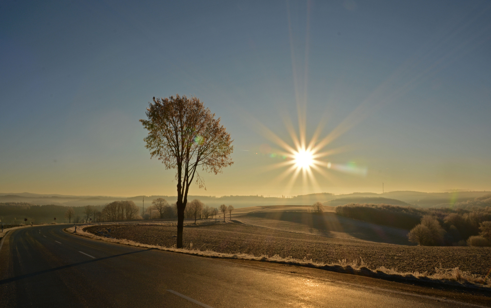 Morgens früh auf der Osthelder Höhe