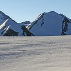 Morgens früh halb 8 Uhr auf dem Breithornplateau in 3800m Höhe...