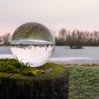 Morgens früh mit der Glaskugel in der Elbmarsch