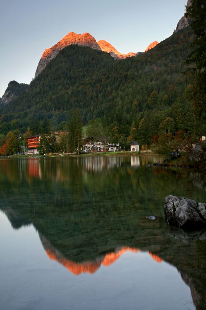 morgens glühen die Berge