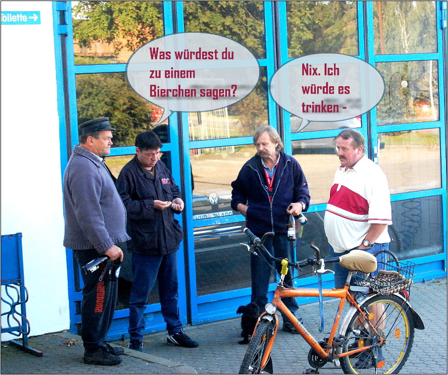 Morgens halb zehn an der Tankstelle - 1