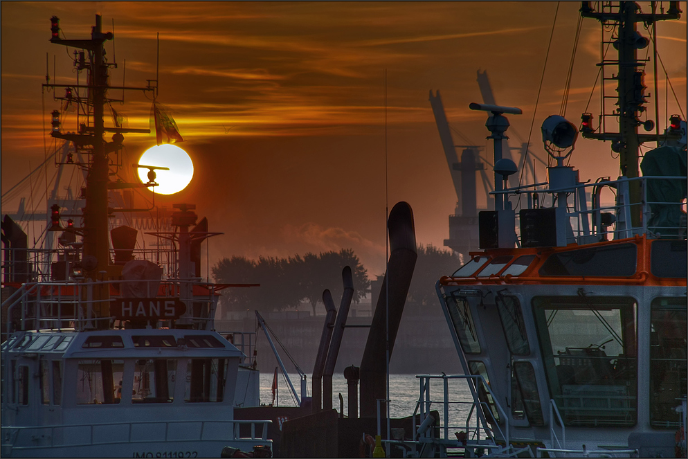 * Morgens im Hafen *