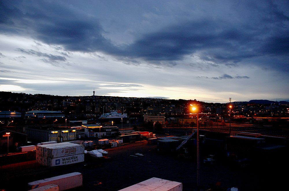 Morgens im Hafen von Trondheim