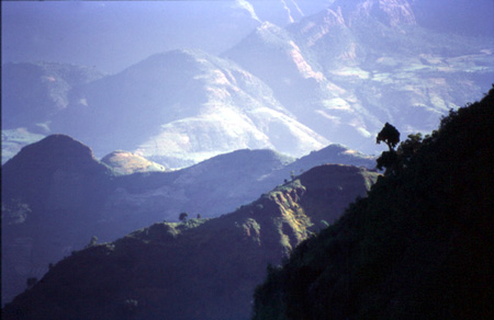 morgens im simien-gebirge