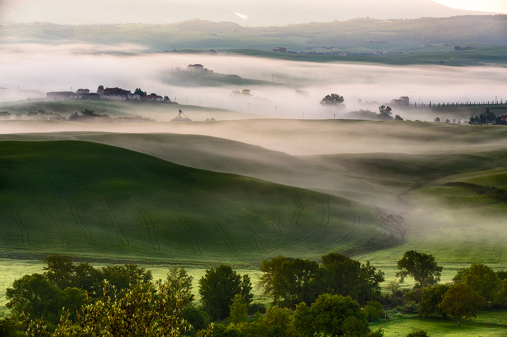 Morgens in Val d`Orcia