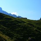 Morgens ist die Welt noch in Ordnung! Die Stuhlalm im Hintergrund die Bischofsmütze