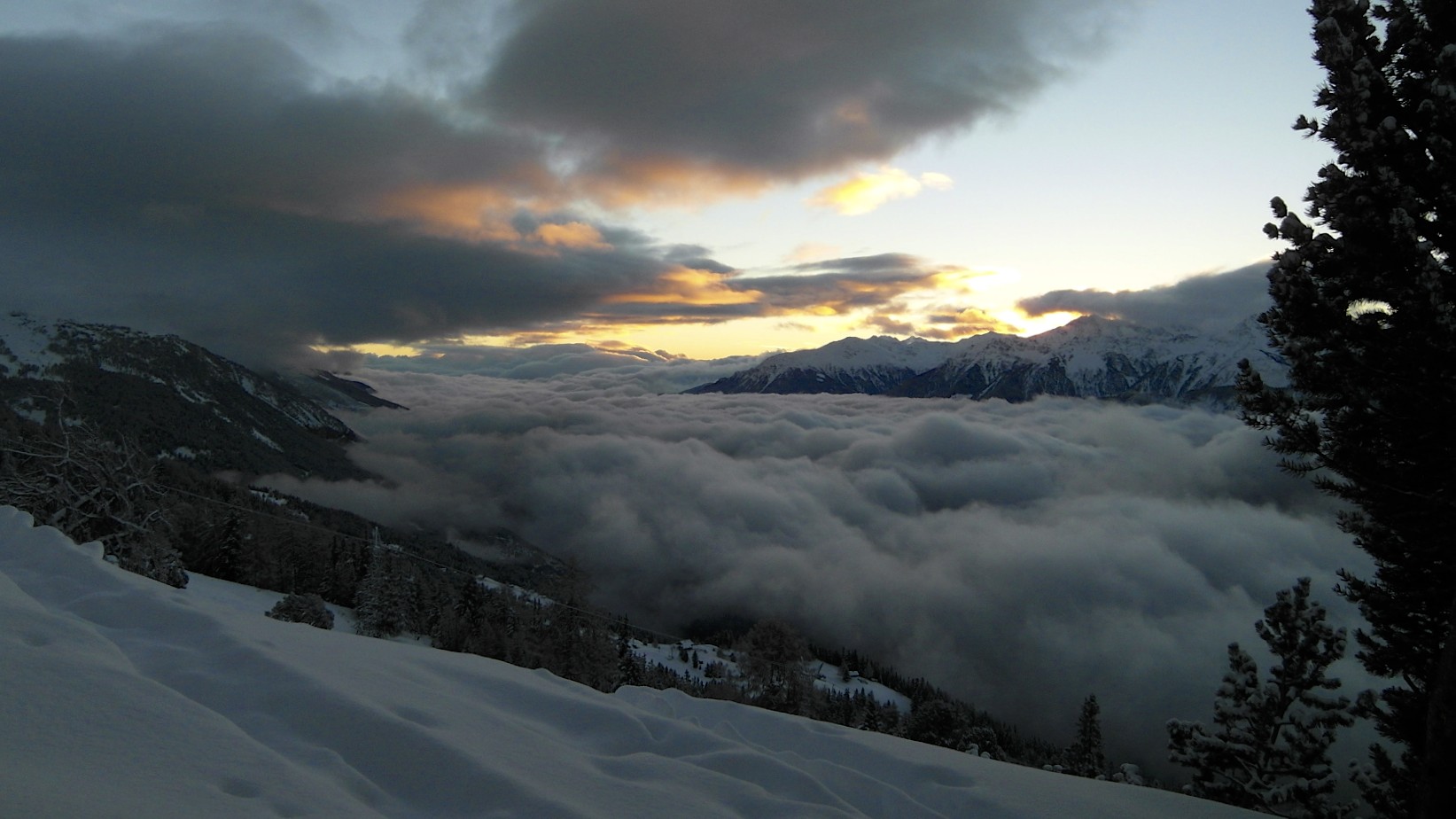 Morgens über Crans Montana