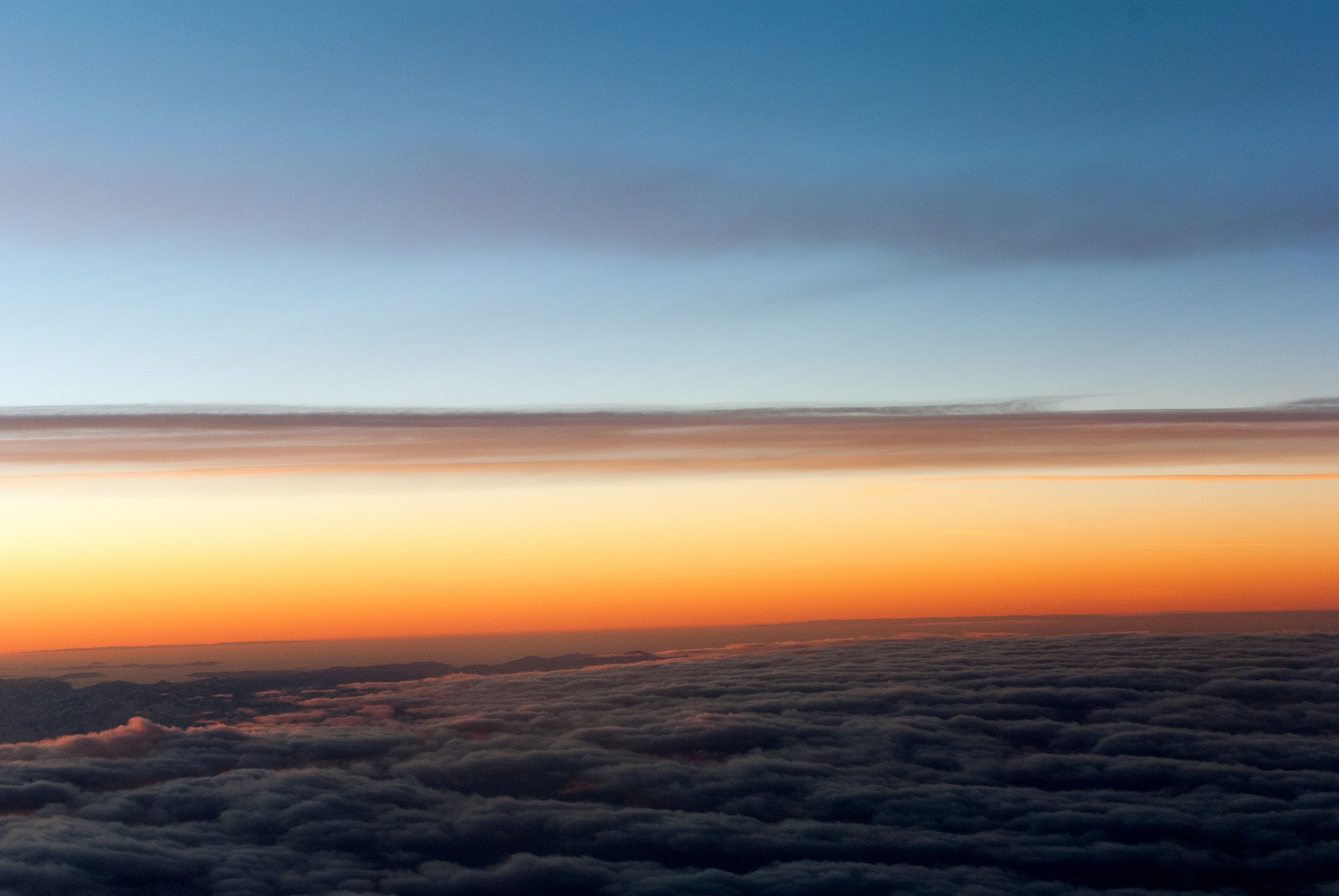 Morgens über den Wolken...