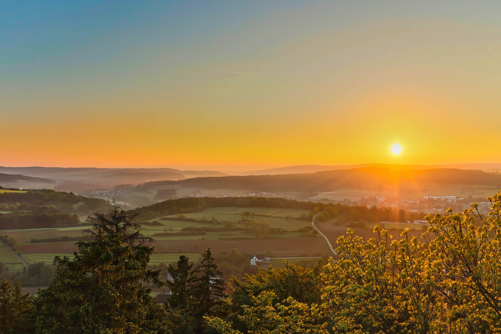 Morgens um 5 in Franken