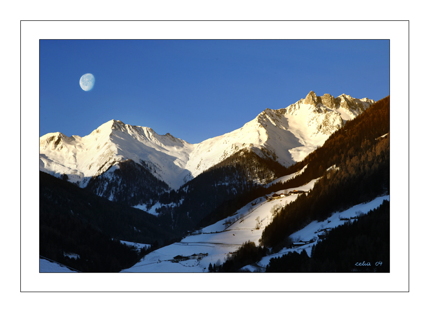 Morgens um 8 Uhr 17 oberhalb von Luttach