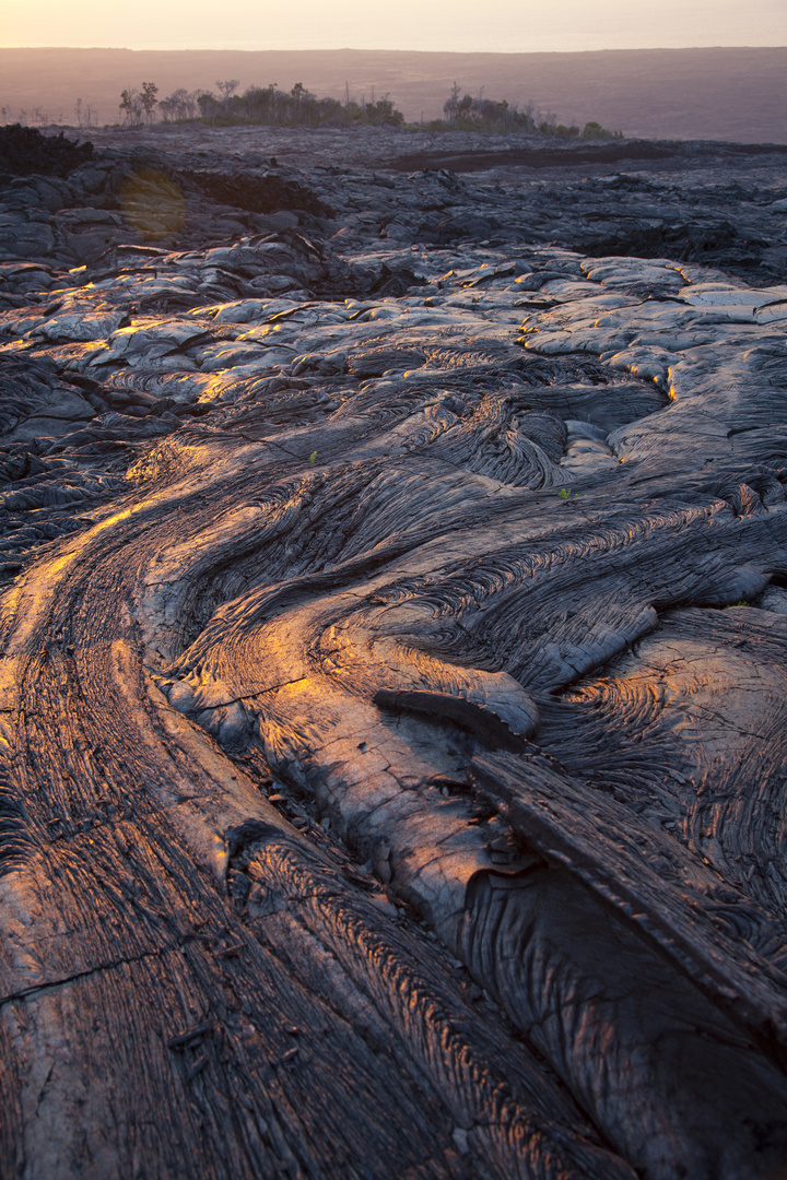 Morgensonne am Pu'u'o'o (Hawai)