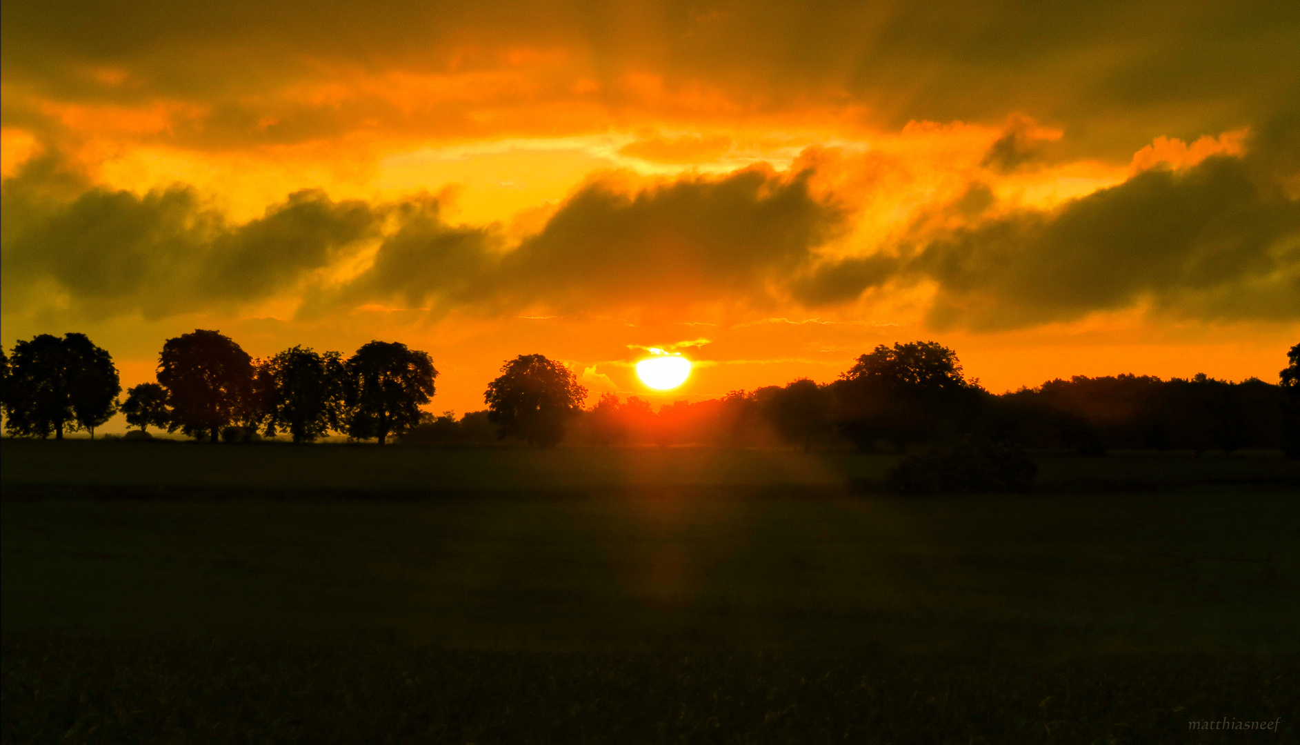 Morgensonne am Rotmurhof in Mecklenburg