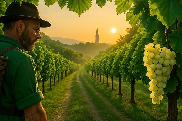 Morgensonne am Weinberg