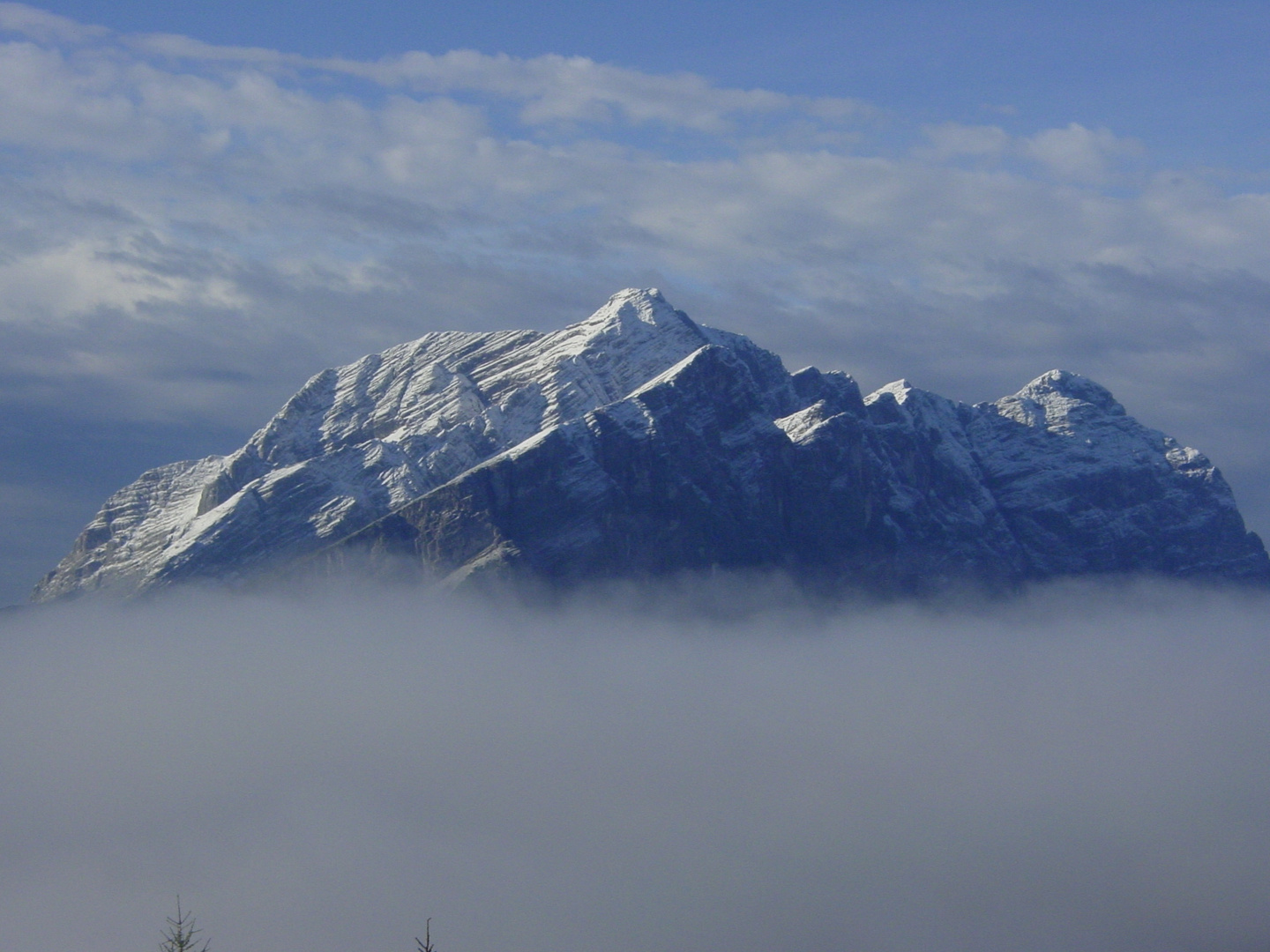 Morgensonne auf Hochtor und Planspitze - Spätherbst