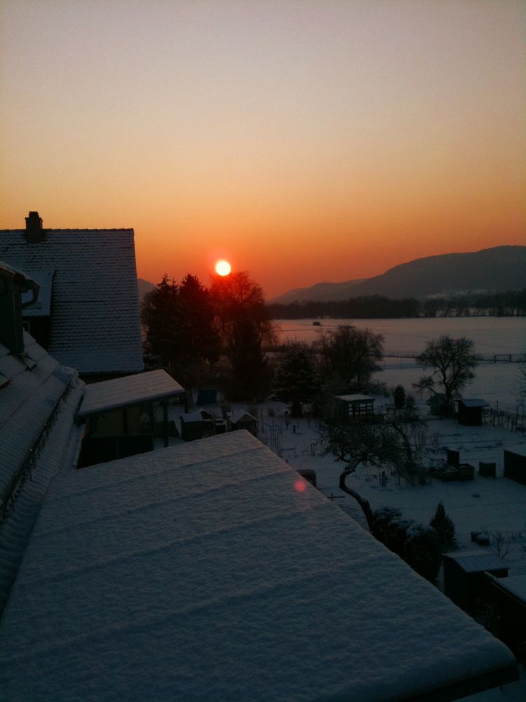 Morgensonne blick nach Hohenstadt