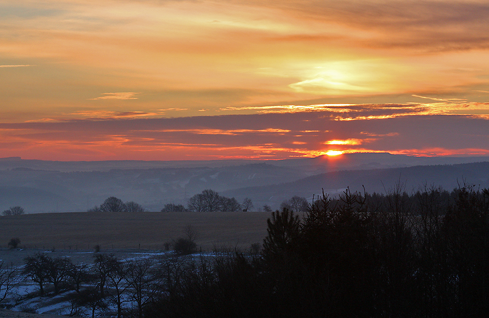 Morgensonne im Osterzgebirge