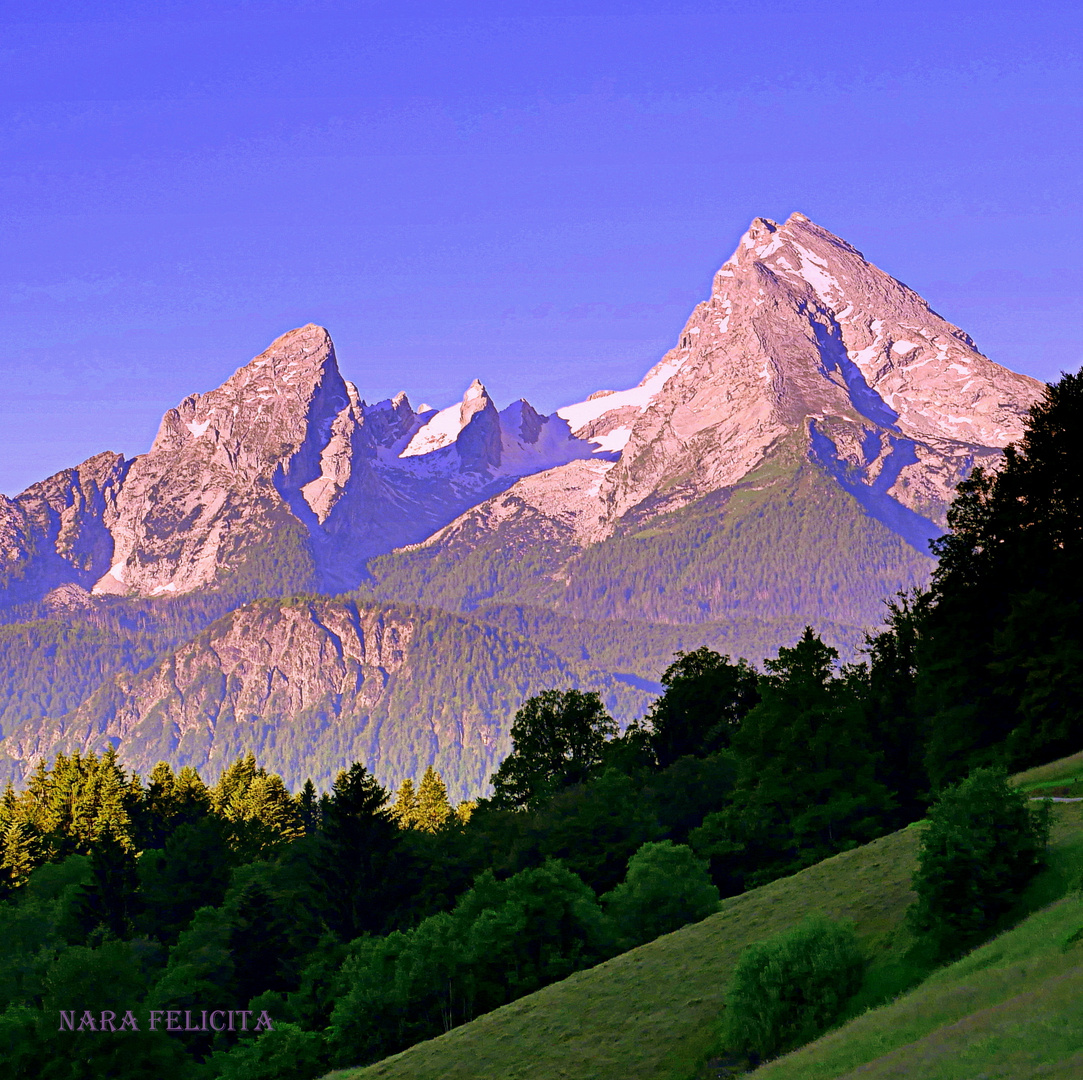 Morgensonne über dem Watzmann - Berchtesgadener Land