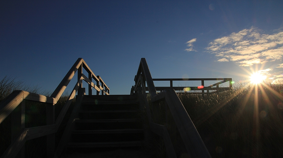 Morgensonne über den Dünen