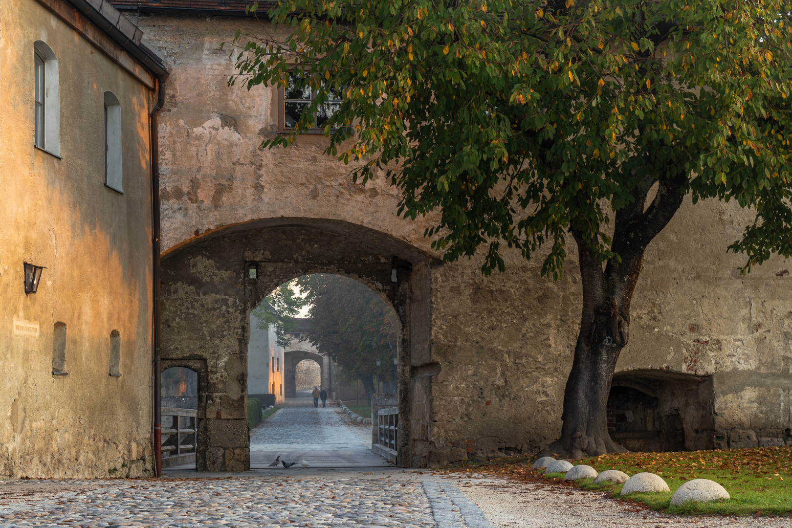 Morgenspaziergang auf der Burg Burghausen