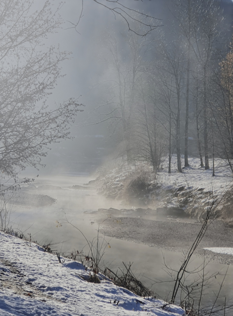 Morgenspaziergang in Rottach-Egern,am Fluss Weissach