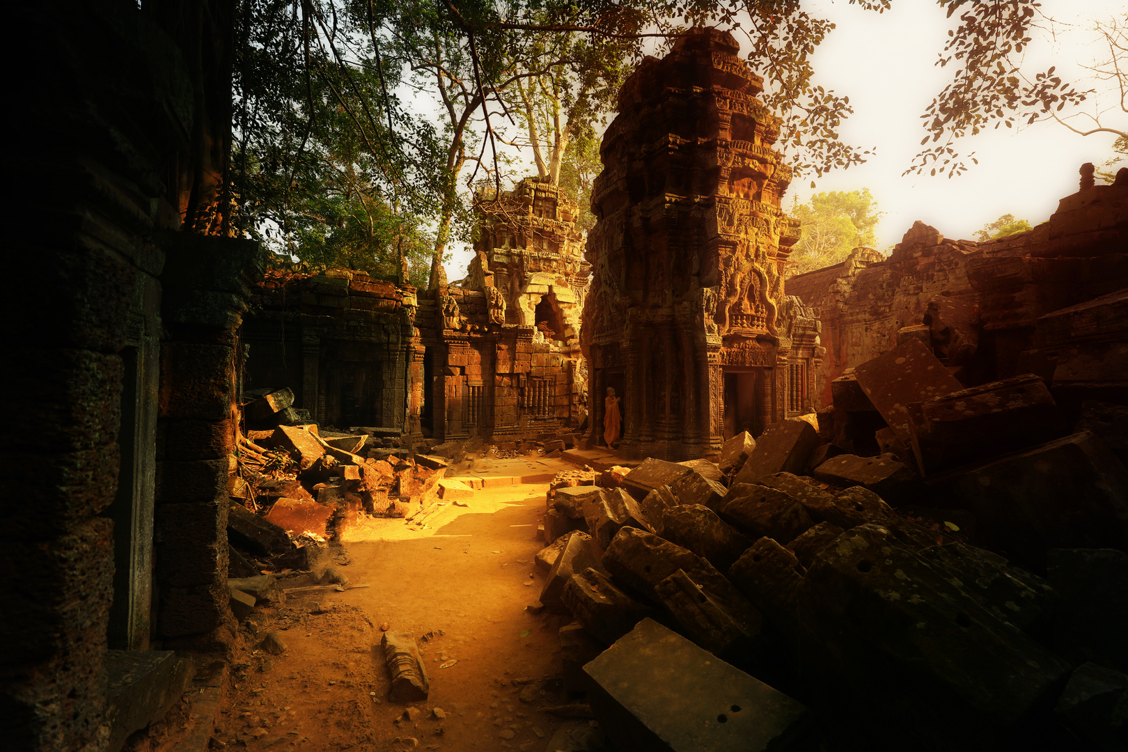 Morgenspaziergang...in den Ruinen von Angkor