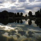 Morgenspiegelung während meiner Schiffsreise auf der Rhone