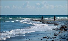 ... Morgensport am Strand ...