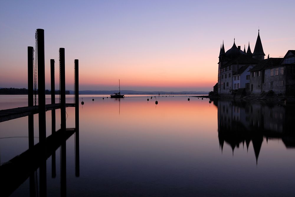 Morgenstille im Steckborner Hafen