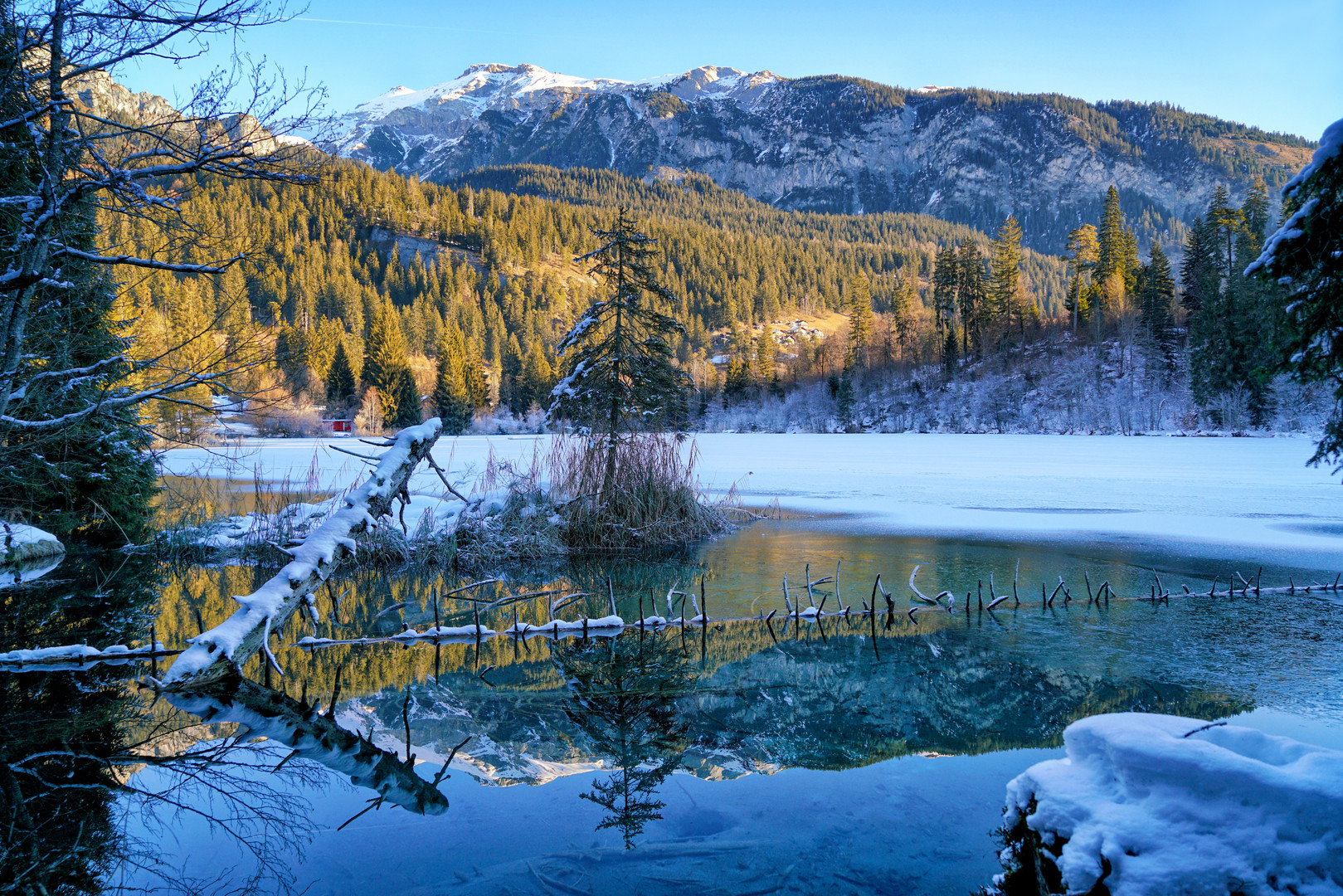 Morgenstimmung am Crestasee