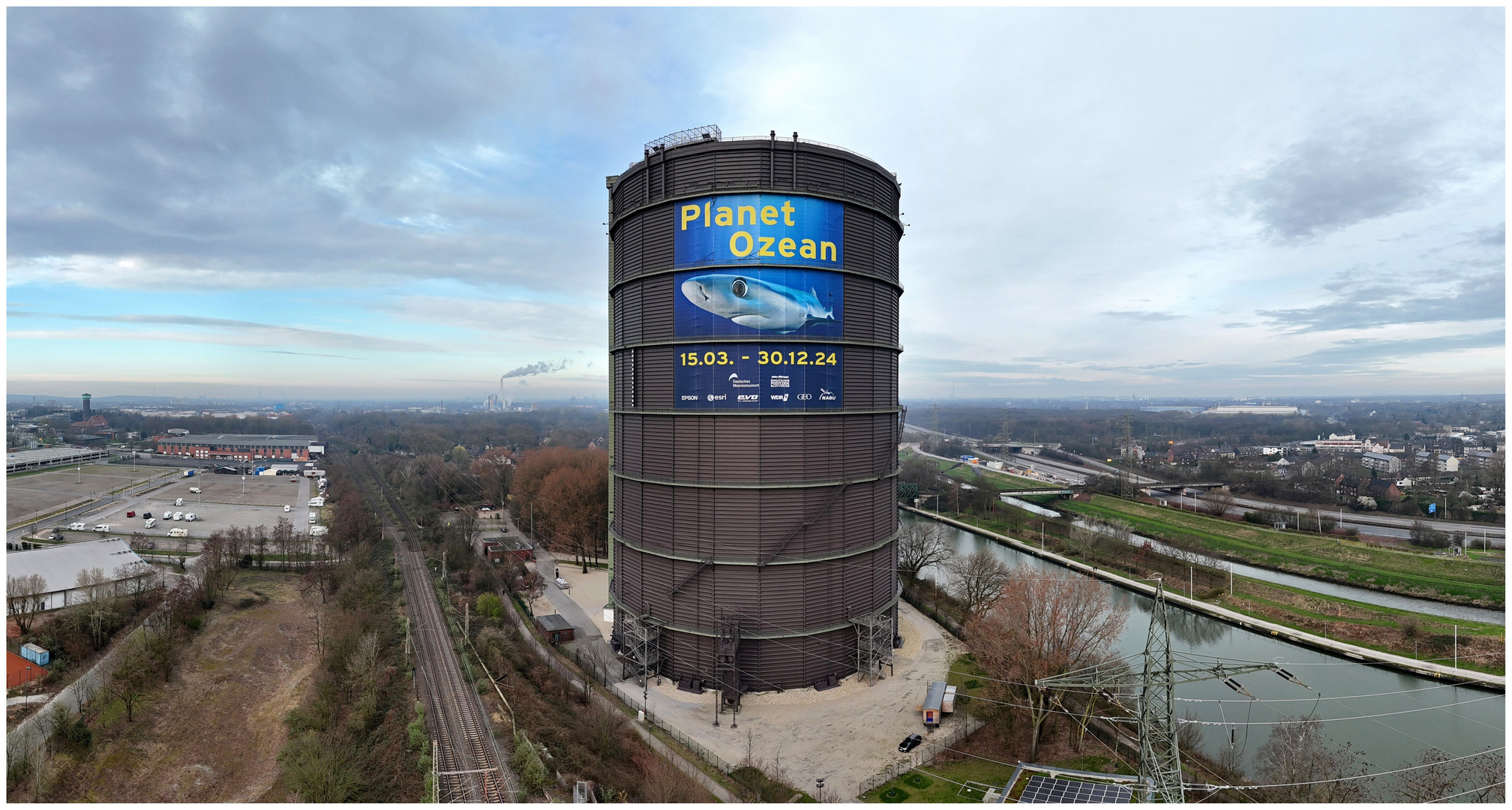 Morgenstimmung am Gasometer