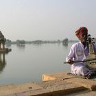 Morgenstimmung am Jaisalmeer-See (Indien)