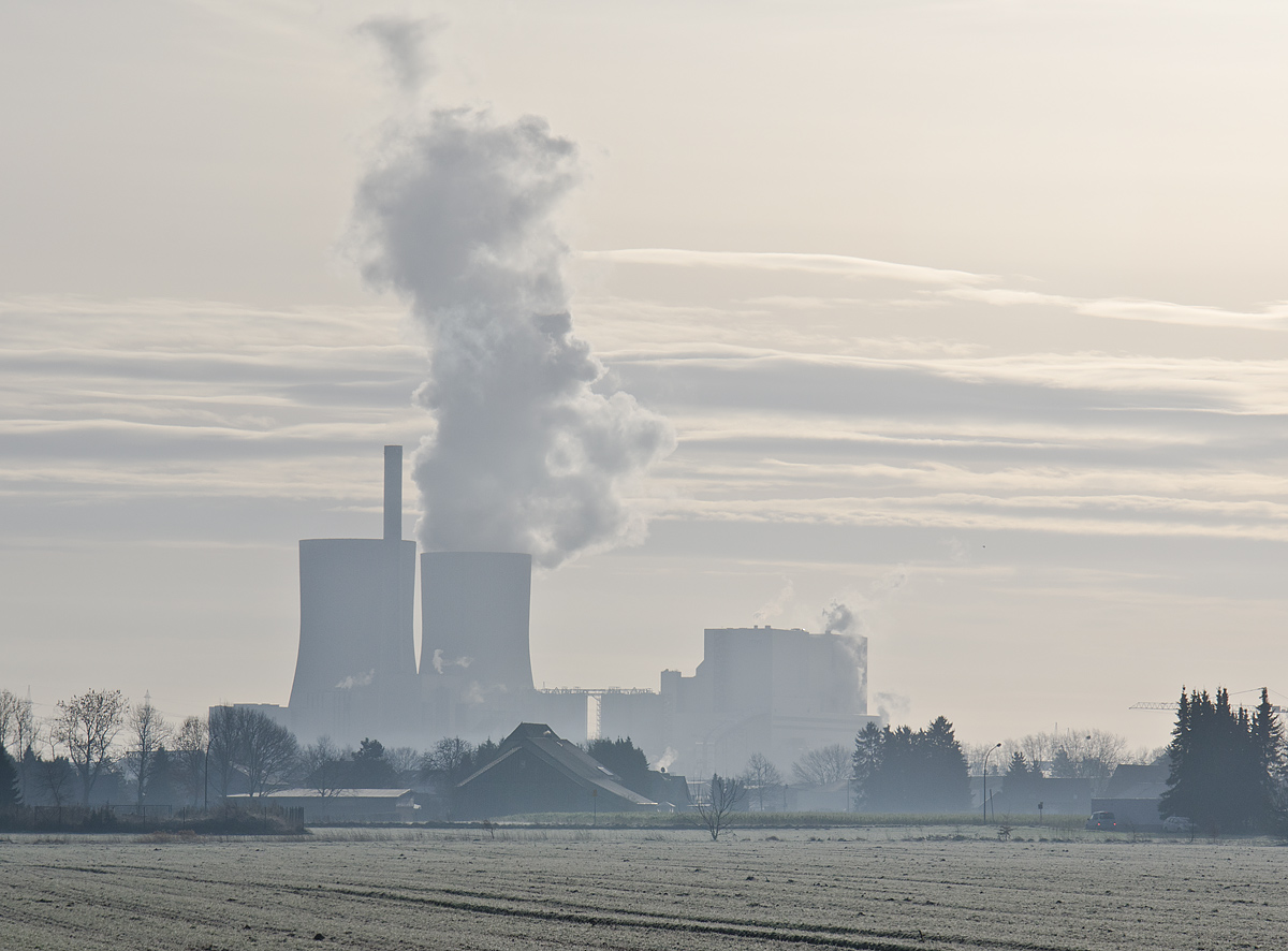 Morgenstimmung am Kraftwerk