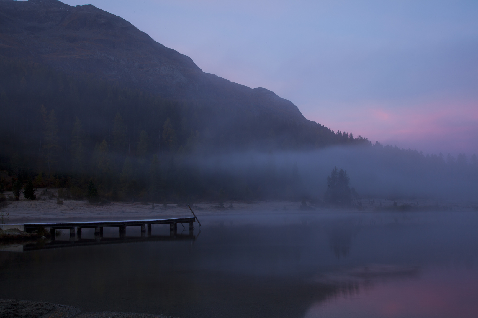 Morgenstimmung am Lej da Staz, Engadin